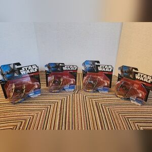 NIB Lot of 4 Hot Wheels Die-Cast Star Wars Tie Fighters 2014 2015